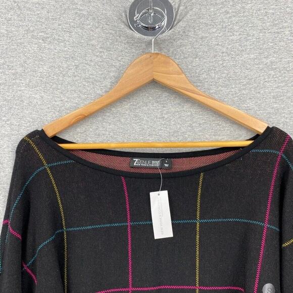 New York & Co Sweater Womens Small Black 7th Ave 3/4 Knotted Sleeve NEW - Picture 5 of 13